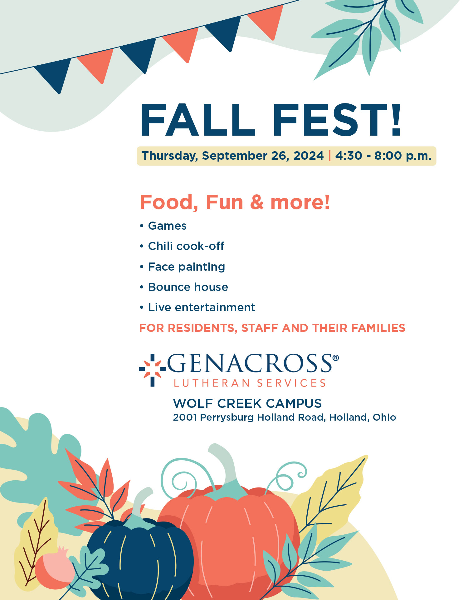 Genacross Lutheran Services Wolf Creek Campus Fall Fest notice